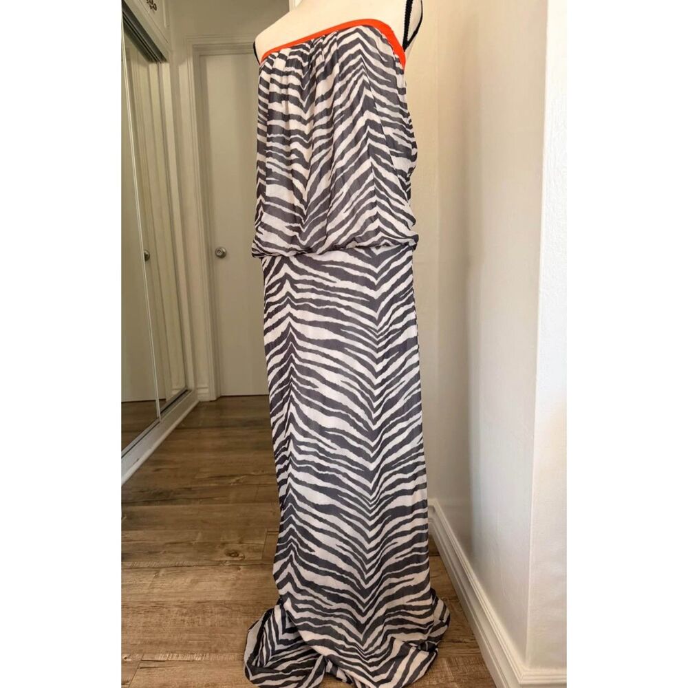 Black & White Zebra Print Maxi Dress